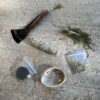 Abalone, Sweet Grass, Cedar, and Sage for spiritual cleansing