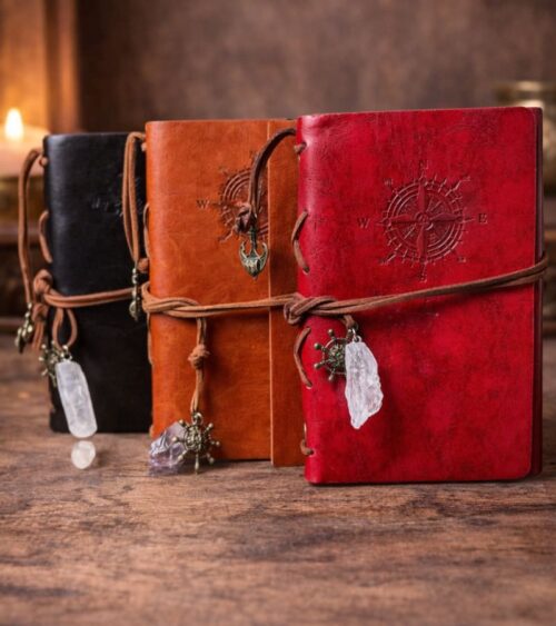 Leather Bound Crystal Journals