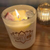 Crystal Intention Candle for Manifestation with Amethyst and Sage