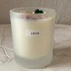 Crystal Intention Candle for Love with Rose Quartz and Malachite