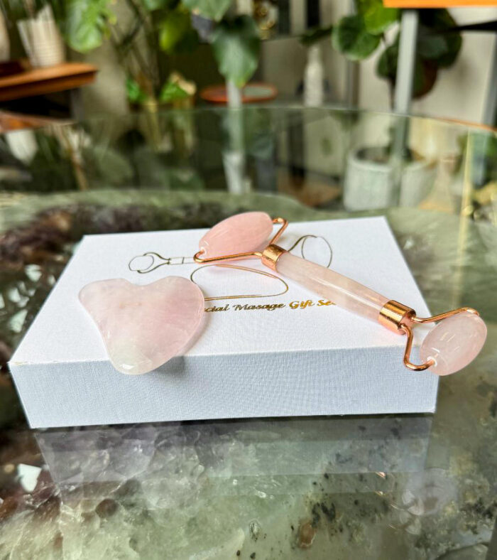 Rose Quartz Gua Sha Set