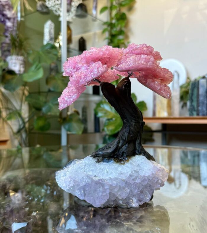 Large Rose Quartz Gem Tree