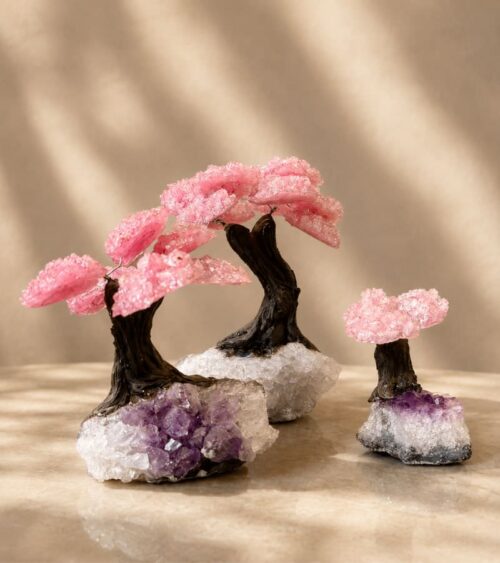 Rose Quartz Crystal Gem Trees - Small,Medium,Large