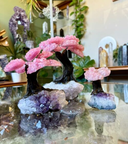 Rose Quartz Gem Trees