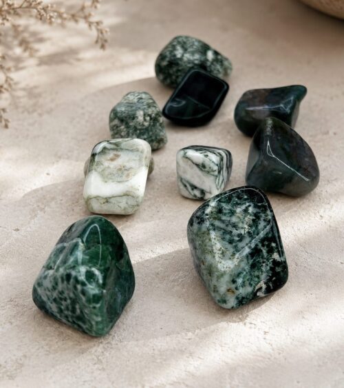 Oversized Moss Agate Crystals - Encouragement during times of change