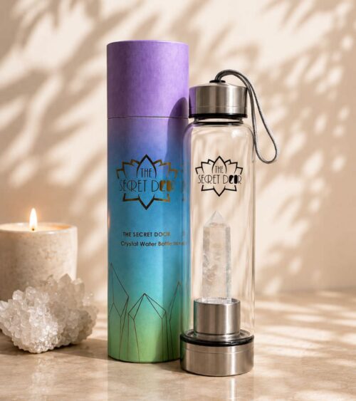 Clear Quartz Crystal Elixir Water Bottle
