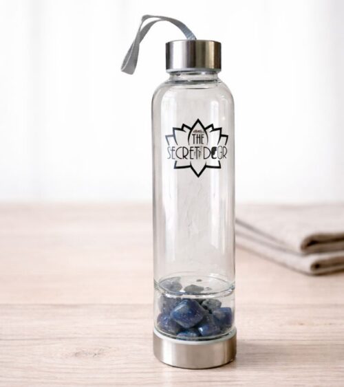 apis Lazuli Gemstone Water Bottle at Home