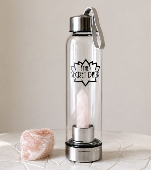 Rose Quartz Elixir Crystal Water Bottle