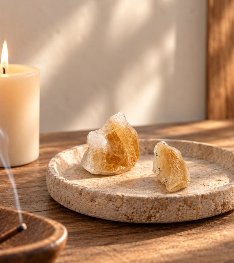 Large Raw Citrine Stones in Alter