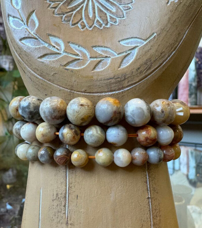 The Vibrant Journey Crazy Lace Agate Crystal Bracelets