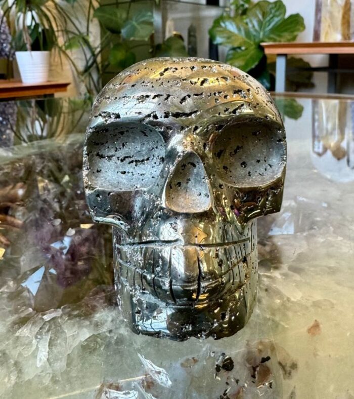 Large Pyrite Skull