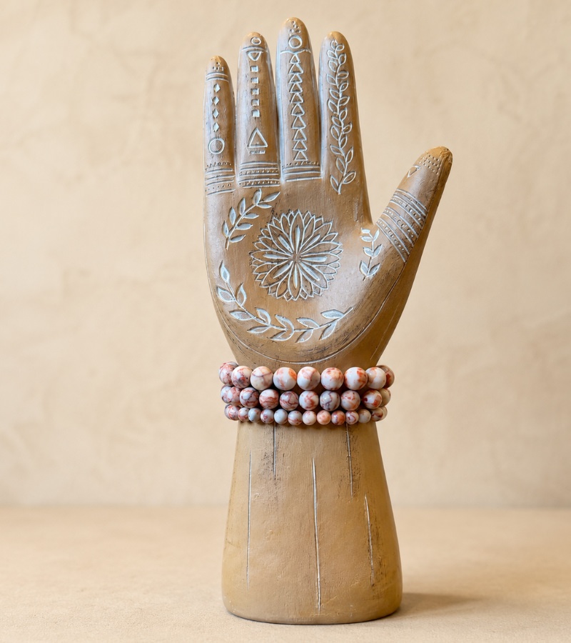 Red Vein Jasper Bracelts on Hand
