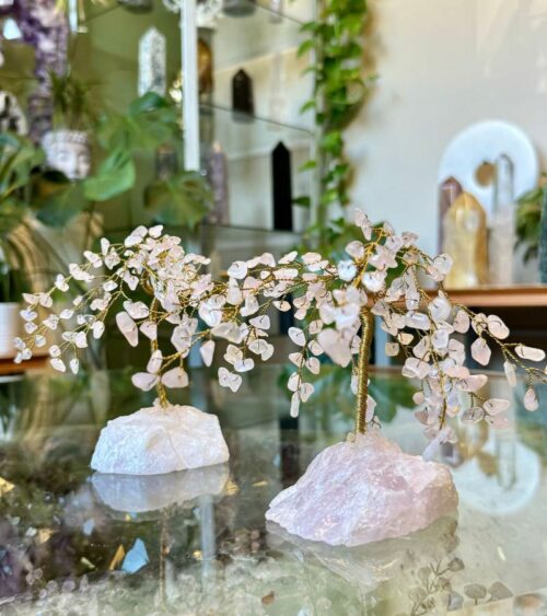 Rose Quartz Crystal WIllow Trees