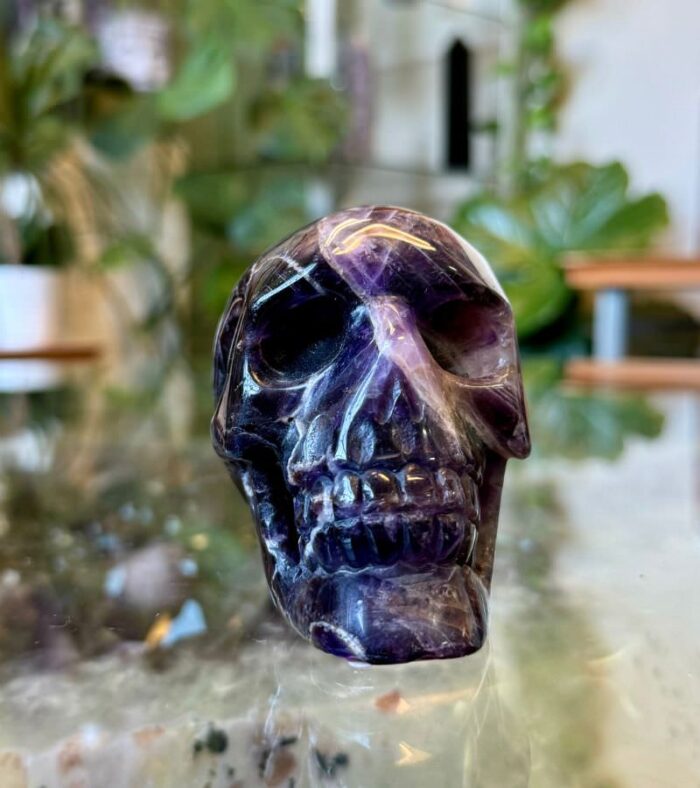 Chevron Amethyst Skull