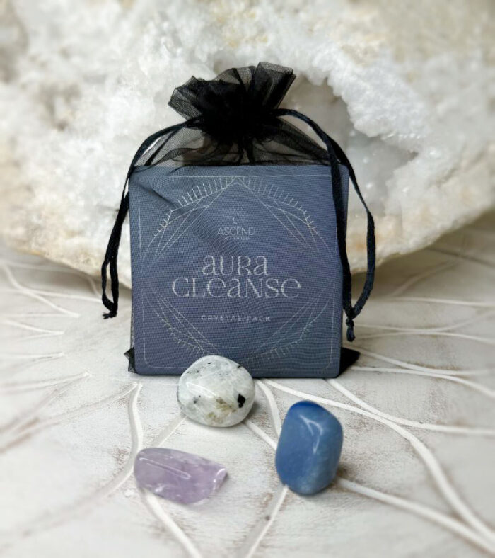 The Aura Cleansing Crystal Kit is a powerful collection of stones designed to purify your energy field, support emotional well-being, and enhance clarity.