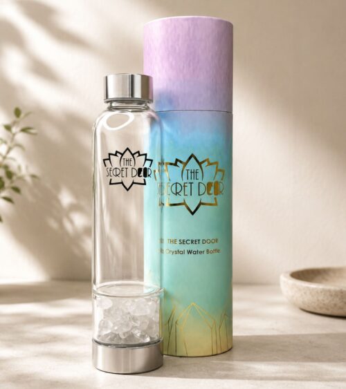 Clear Quartz Gemstone Crystal Water Bottle