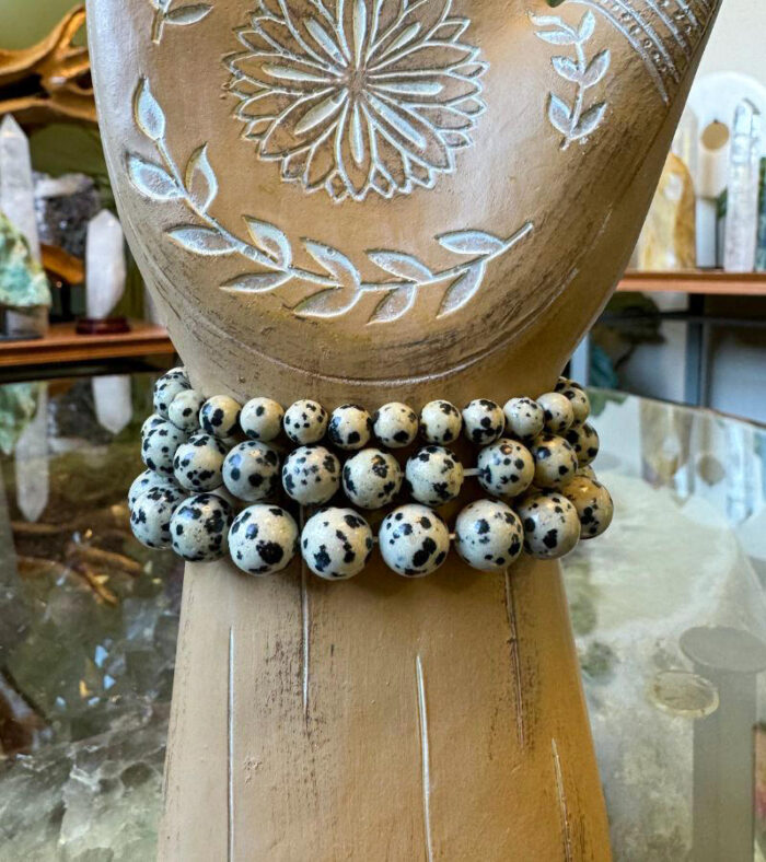 Dalmatian Jasper Crystal Bracelets - enhance loyalty, foster self-discipline, and joy