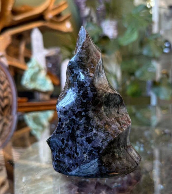 Indigo Gabbro Crystal Flame