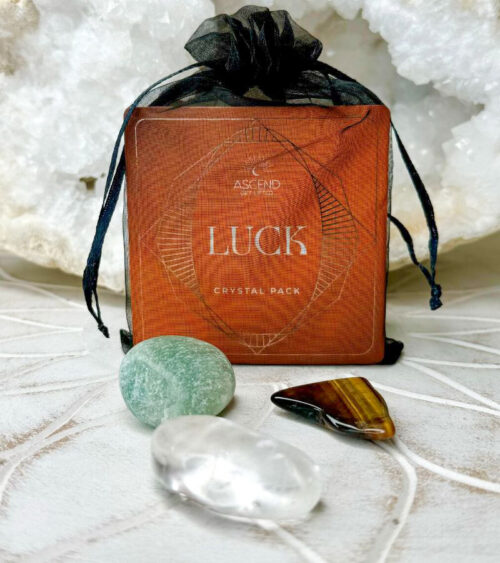 The Luck Crystal Kit is a vibrant collection of stones carefully selected to attract positivity, prosperity, and a sense of adventure.