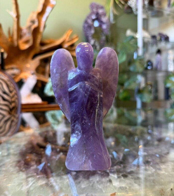 Enhance your spiritual journey with our enchanting Amethyst Crystal Angel