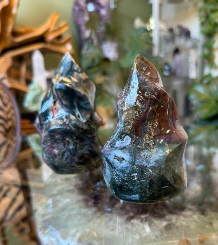 Ocean Jasper Crystal Flames