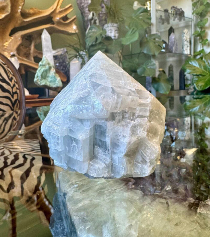 lue Calcite, with its soft, serene hues, is a crystal that resonates with the throat chakra, promoting clear communication, self-expression, and emotional release.