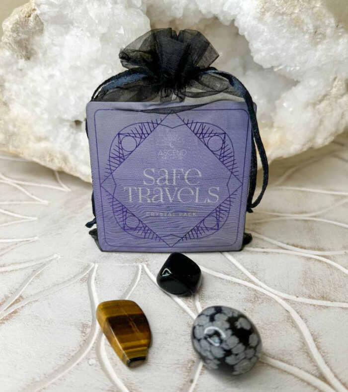 The Safe Travels Crystal Kit is designed with stones to provide protection, grounding, and positive energy while you're on the move.