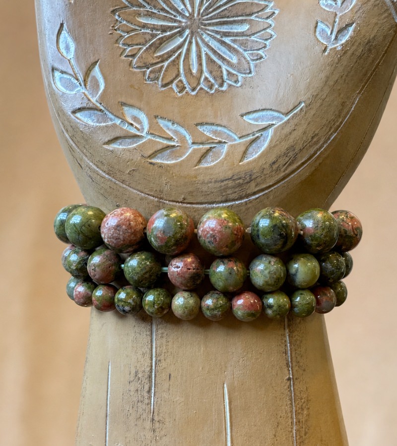 Unakite Crystal Bracelets 6mm, 8mm, 10mm