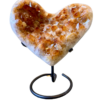 Citrine Geode Heart _ Manifest the Hearts Desiers