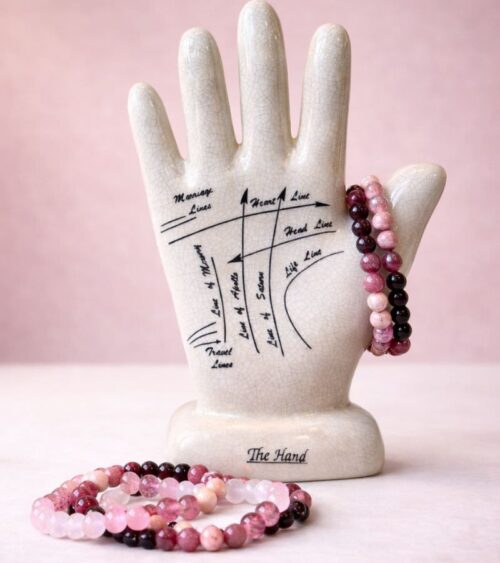 Love Stack Bracelets on Palmestry Hand