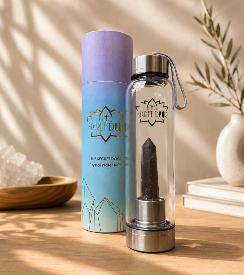 Smoky Quartz Crysatl Elixir Water Bottle