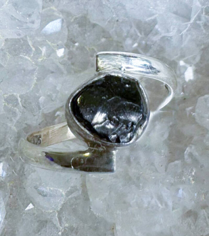 Mini Shungite Crystal Ring