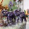 Chevron Amethyst Elephant