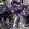 Details Chevron Amethyst Elephant