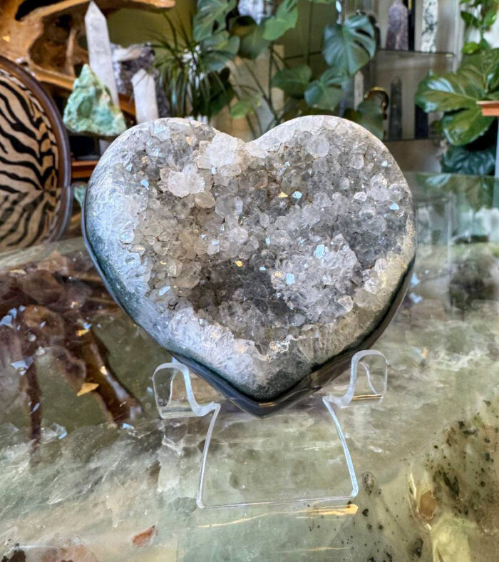 Druzy Agate Heart