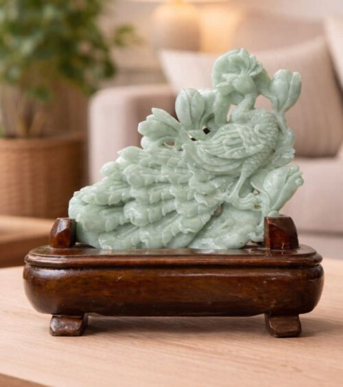 Jade Phoenix with Lotus Blossoms -