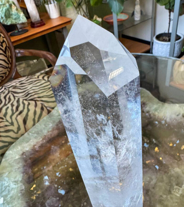 Large Clear Quartz Point Details