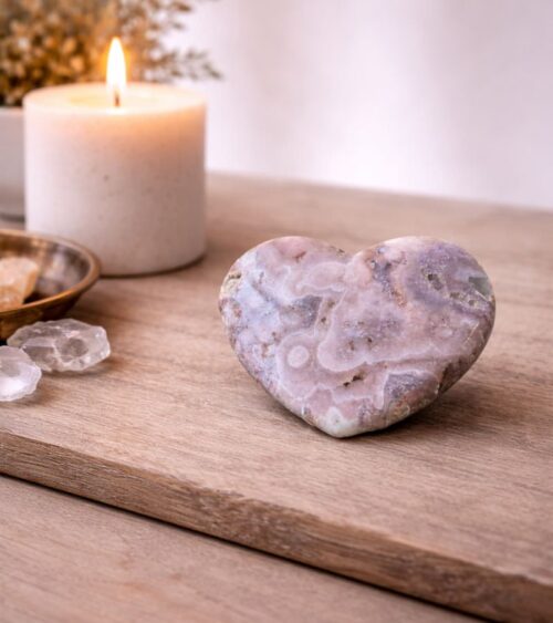 Pink Amethyst Heart in Altar