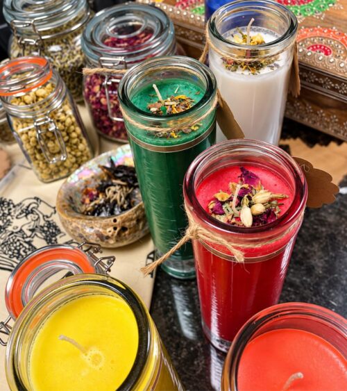 Custom Hand Dressed Spiritual Candles - The Secret Door Crystal Shop