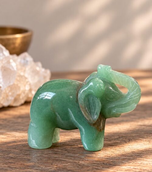 Green Aventurine Crystal Elephant