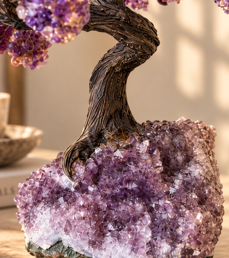 Close Up of Amethyst Citrine Dual Enviiornmental Tree