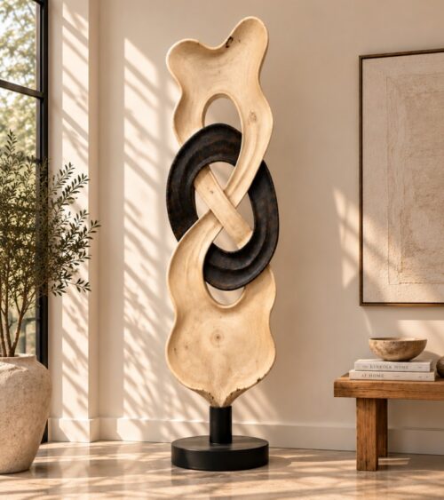 Infinity Loop Wood Sculpture