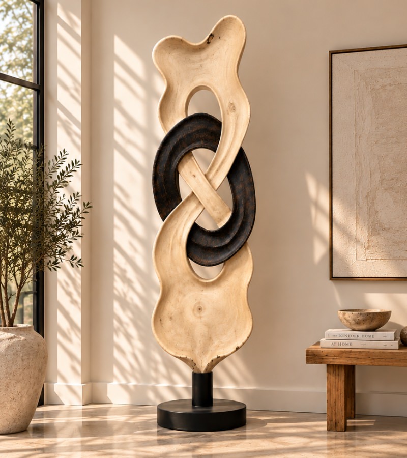Infinity Loop Wood Sculpture