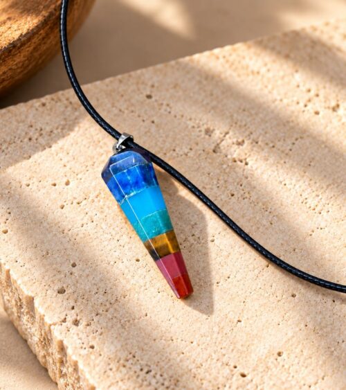 Men's Close Up 7 Chakra Pendant