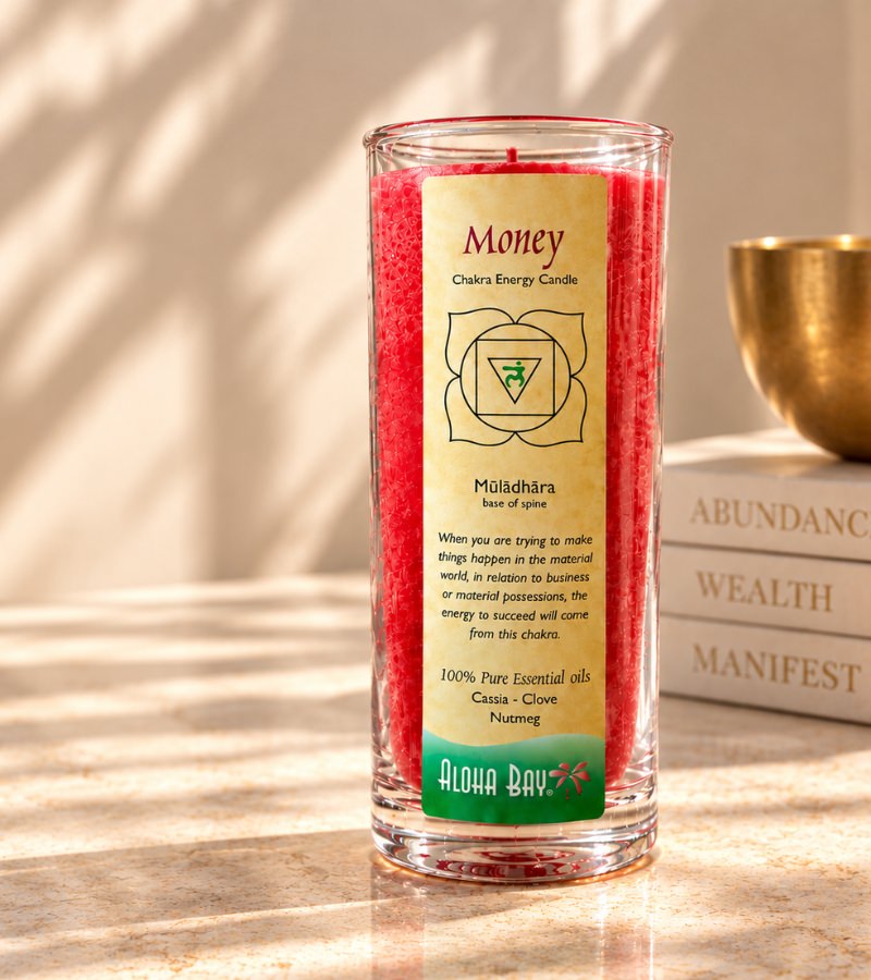 Money Chakra Energy Jar Candle