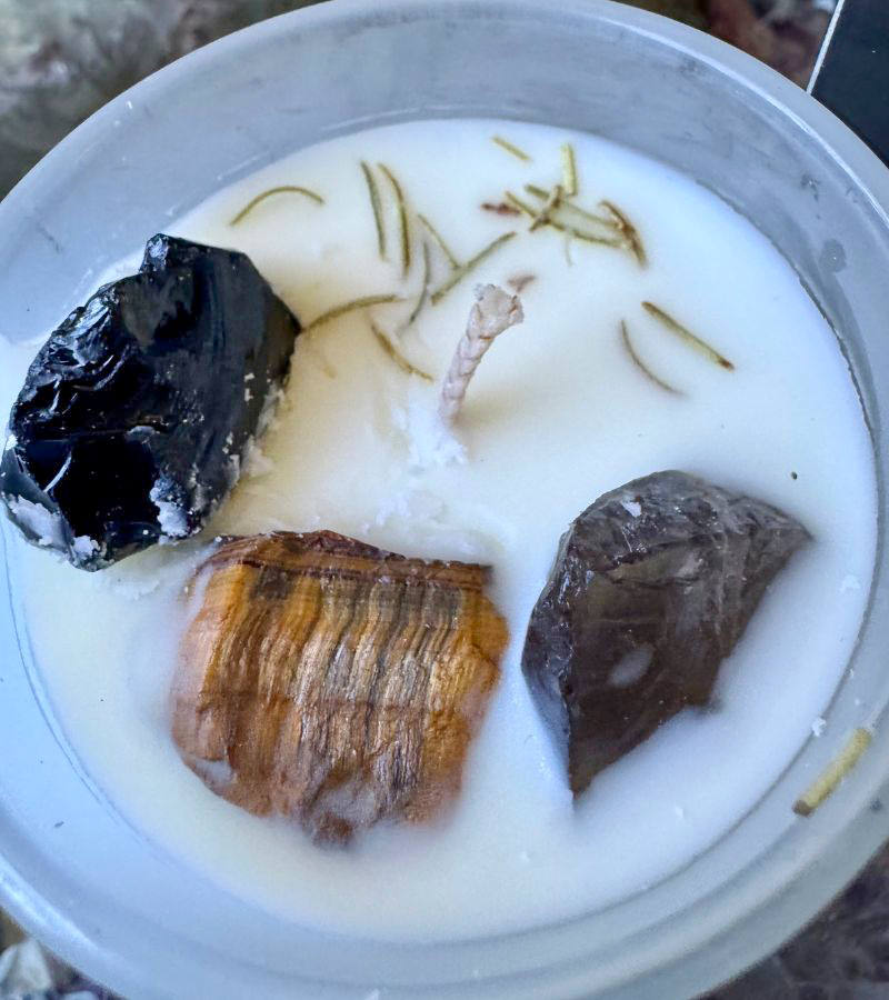 Protection Candle Herbs and Crystals