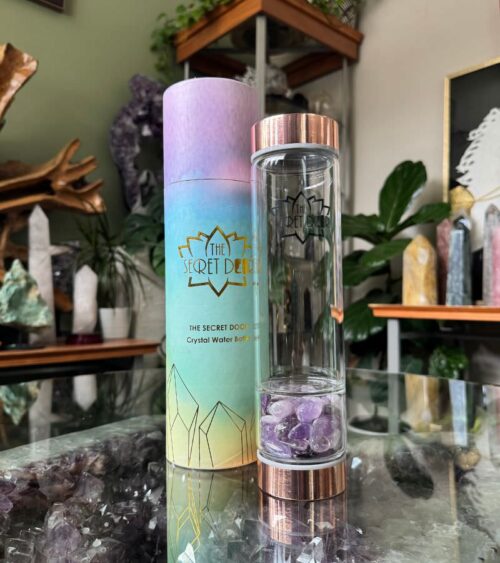 Amethyts Gem Water Bottle - Rose Gold