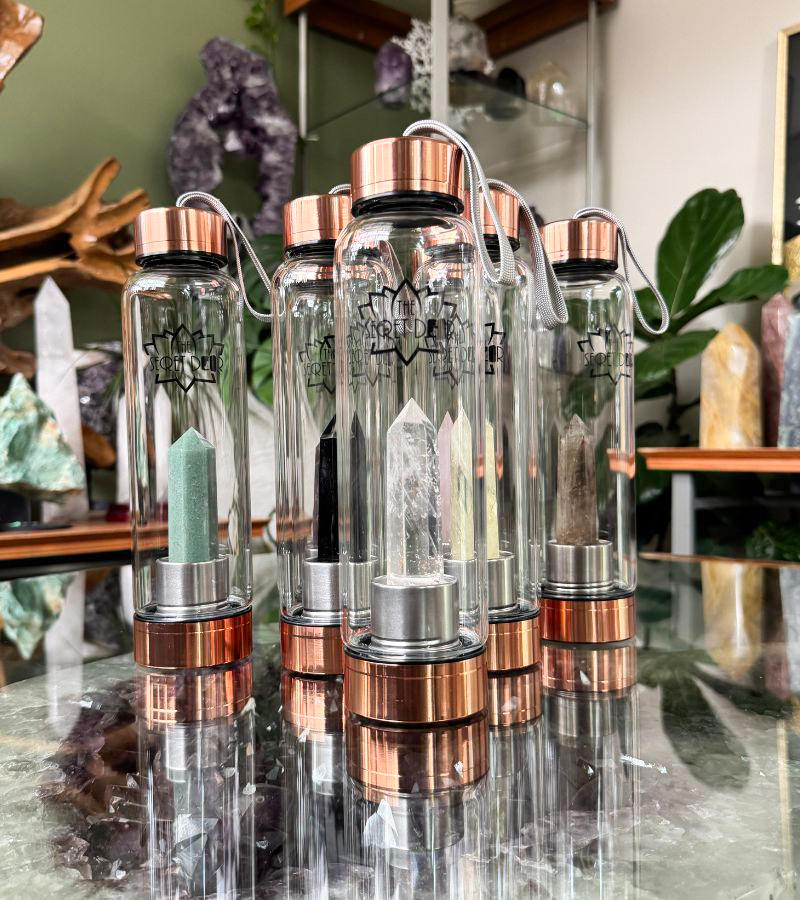 Crystal Elixir Water Bottles - Rose Gold