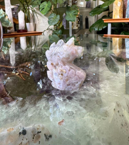Flower Agate Unicorn - Small