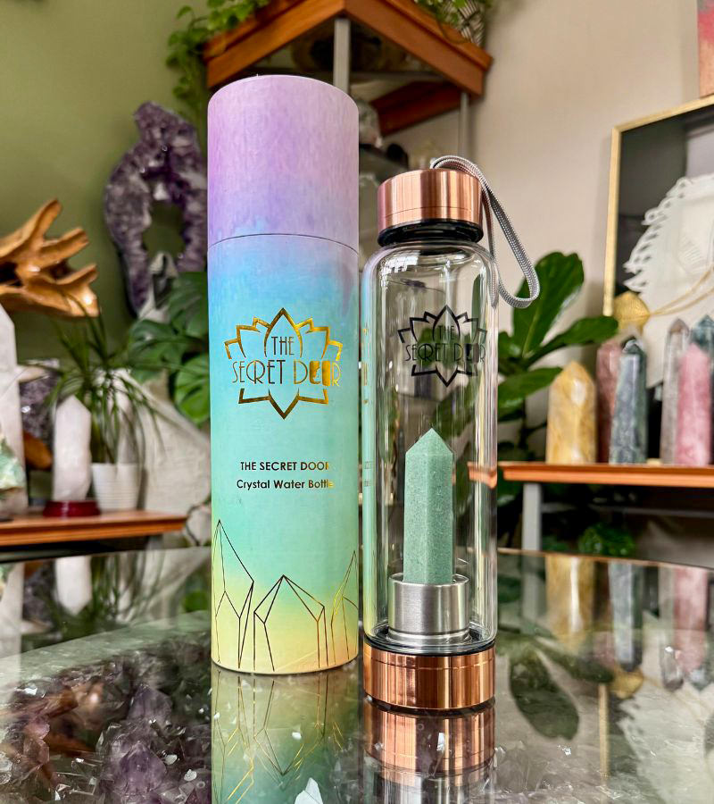 Green Aventurine Elixir Water Bottle